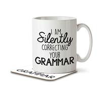 The Inky Penguin - I'm Silently Correcting Your Grammar - English Mug and Coaster, Ceramic, 11fl. oz.