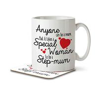 The Inky Penguin - It Takes a Special Woman to be a Step-Mum - Mothers Mug and Coaster, Ceramic, 11fl. oz.