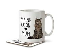 The Inky Penguin - Maine Coon Mum - Cat Mug and Coaster, Ceramic, 11fl. oz.