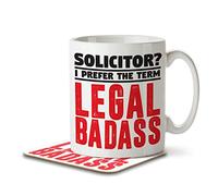 The Inky Penguin - Solicitor? I Prefer The Term Legal Badass - Mug and Coaster, Ceramic, 11fl. oz.