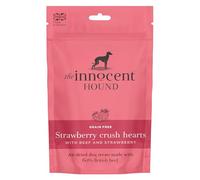 The Innocent Hound Strawberry Crush Hearts | British Beef Dog Treats with Strawberry | Soft, Tasty & High-Value Training Treats | Grain-Free & Hypoallergenic | Heart-Shaped Training Treats | 600g