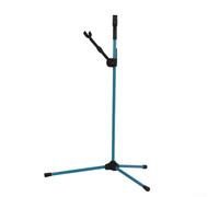 The innovative design of this bow stand includes an adjustable balance bar, enhancing stability and ease of use during (Blue)
