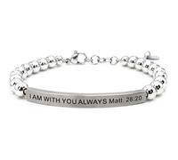 THE INSPIRATION CO. I AM with You Always ISA 41:10 -Parent, One Size, Silver, silver
