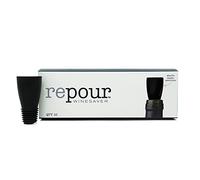 The Inspired Bar Wine Saver - Wine Preserver and Stopper, Removes harmful oxygen from your wine, simply and effectively,Indigo Black (Black, 10)