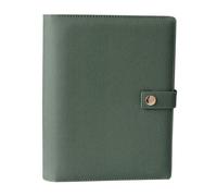 The Inspired Stories Ring Binder / A5 Vegan Leather Ring Binder Cover, refillable 6 Round O-Rings for Organisation, Notes, Agenda/Gift (Sage)
