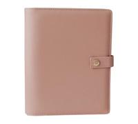 The Inspired Stories Ring Binder / A5 Vegan Leather Ring Binder Cover, refillable 6 Round O-Rings for Organisation, Notes, Agenda/Gift (Blush)