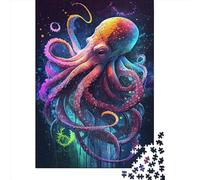 The Intelligent Octopus Paper 1000 Pieces Jigsaw Puzzle for Adults Creative Rectangular Puzzle Brain Exercise Challenge Game 1000pcs (38x26cm)