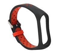 The Intelligent Silicone Bracelet, The Complete Compatible with The Breathable Skin Prevents Damage Adjust The Size of The Silicone Replacement Bracelet for The Upgrade (Black+Red)