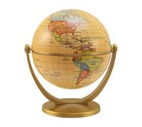 The Interactive Knowledge Globe Retro Light Globe in Antique Style 10 cm Vintage Globe with Sturdy Base, Learning Globe for Children from 7 Years, Educational Globe for Boys and Girls (A)