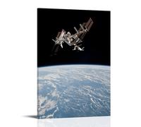 The International Space Station And The Docked Space Shuttle Endeavour NASA Canvas Wall Art Decorative Picture Prints Modern Decor 12x18inch(30x45cm)