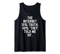 the Internet 10 Truth 90 They Told me so Motivational Tank Top