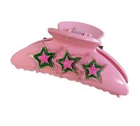 The internet celebrity captures pony tail hair claws with a star shaped glitter hair catch