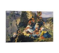 The Interrupted Pilgrimage Ferdinand Georg Waldmüller Poster Art Poster Canvas Painting Decor Wall Print Photo Home Modern Decorative Posters 08x12inch(20x30cm)