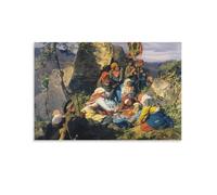 The Interrupted Pilgrimage Ferdinand Georg Waldmüller Poster Artworks Canvas Poster Wall Art Prints Home Modern Decor 08x12inch(20x30cm)