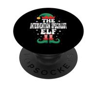 The Intervention Specialist Elf Funny Christmas Matching PopSockets Adhesive PopGrip