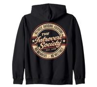 The Introvert Society Actively Avoiding Everyone Zip Hoodie