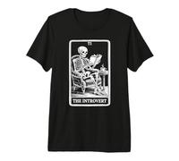 The Introvert Tarot Card Indoorsy Men Funny Introvert Premium T-Shirt