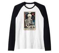 The Introvert Tarot Card Indoorsy Men Introvert Raglan Baseball Tee