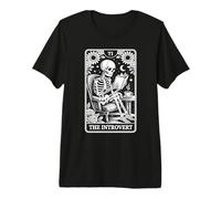 The Introvert Tarot Card Indoorsy Skeleton Introvert Premium T-Shirt