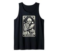 The Introvert Tarot Card Indoorsy Skeleton Introvert Tank Top
