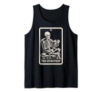 The Introvert Tarot Card Indoorsy Skeleton Introvert Tank Top