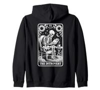 The Introvert Tarot Card Indoorsy Women Introvert Zip Hoodie