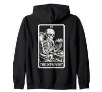 The Introvert Tarot Card Indoorsy Women Introvert Zip Hoodie