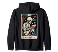 The Introvert Tarot Card Indoorsy Women Introvert Zip Hoodie