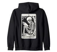 The Introvert Tarot Card Indoorsy Women Introvert Zip Hoodie