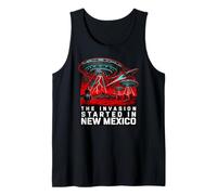 The Invasion Started in New Mexico UFO Cowboy Tank Top
