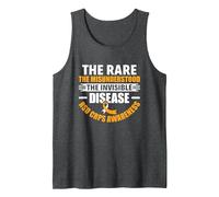 The Invisible Disease RSD CRPS Warrior RSD CRPS Awareness Tank Top, Men, Dark Heather Grey, XX-Large