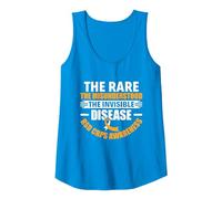 The Invisible Disease RSD CRPS Warrior RSD CRPS Awareness Tank Top, Women, Sapphire Blue, Large