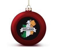 The Ireland Map Christmas Baubles Hanging 2PCS