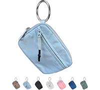The Iris Portfolio Waterproof Nylon with Key Ring, Multifunctional Wrist Bag with Zipper and ID Window, blue, Fashionable