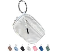 The Iris Wallet, Multifunctional Waterproof Nylon Wallet for Keychain, Waterproof Zipper Wallet, Zipper Card Holder with ID Window (Weiß,1PC)