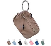 The Iris Wallet, Multifunctional Waterproof Nylon Wallet for Keychain, Waterproof Zipper Wallet, Zipper Card Holder with ID Window (Braun,1PC)