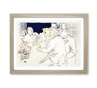The Irish And American Bar By Henri De Toulouse Lautrec Classic Painting Framed Print | A4 Oak Framed Wall Art | Ready to Hang | Classic Historical Picture | Living Room Bedroom Lounge Office