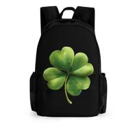 The Irish Four Leaf Clover Funny Backpack Lightweight Laptop Bag 16" | Novelty Fashion Cute Daypacks for Travel Hiking Camping Outdoor