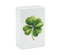 The Irish Four Leaf Clover Novelty Cigarette Case Box Lightweight Plastic 20 Pcs Cigarettes Holder