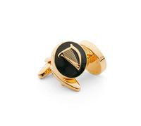 The Irish Harp Cufflinks, 20mm, Stainless Steel, no gemstone