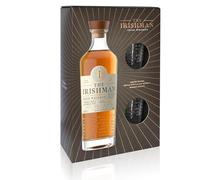 The Irishman The Harvest Irish Whiskey Gift Pack with 2 Glasses 70cl 40% Blended Irish Whiskey - Triple Distilled from 100% Barley & Oak Cask Aged - Pot Still & Single Malt Blend