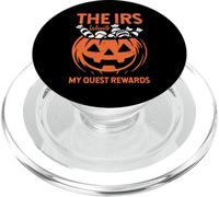 The IRS Wants My Quest Reward Candy Halloween Carved Pumpkin PopSockets PopGrip for MagSafe