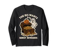 The IRS Wants My Quest Rewards Halloween Funny Wizard Meme Long Sleeve T-Shirt