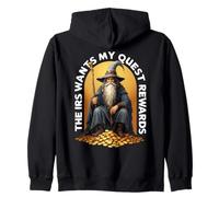 The IRS Wants My Quest Rewards Halloween Funny Wizard Meme Zip Hoodie