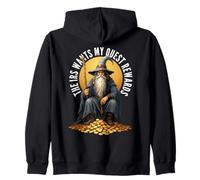 The IRS Wants My Quest Rewards Halloween Funny Wizard Meme Zip Hoodie