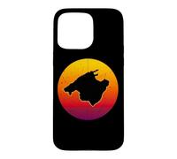 The Island of Mallorca in Spain Retro Sunset Mallorca Case for iPhone 15 Pro Max