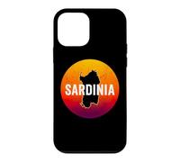The Island of Sardinia Map Retro Sunset in Italy Case for iPhone 12 mini