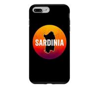 The Island of Sardinia Map Retro Sunset in Italy Case for iPhone 7 Plus/8 Plus