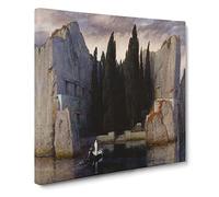 The Isle of the Dead Vol.2 by Arnold Bocklin Canvas Print | Gallery Wrapped 30mm Frame Wall Art | 20x20 inches | Ready to Hang | Classic Picture | Living Room Bedroom Lounge Office