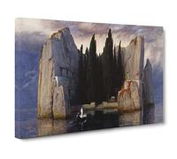 The Isle Of The Dead Vol.2 By Arnold Bocklin Canvas Print | Gallery Wrapped 30mm Frame Wall Art | 24x16 inches | Ready to Hang | Classic Picture | Living Room Bedroom Lounge Office